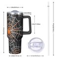 thumbnail image 2 of Halloween Spider Webs with Orange Spiders Tumbler with Handle and Lid,40oz Double Wall Vacuum Insulated Tumbler,Cups Gift for Women and Men, 2 of 7