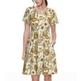 thumbnail image 1 of Balery Indian Paisley Vestidos sueltos de manga corta para mujer, vestidos de verano 2025, vestidos casuales de corte A con vuelo., 1 of 6