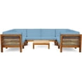 thumbnail image 2 of Noble House Oana Ensemble de Canapé Sectionnel en Forme de U 9 Pcs Coussin Teck/bleu, 2 of 25
