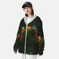 thumbnail image 5 of Goofa Hybrid Parrot in the Forest Printed Women's UPF 50+ Sun Protection Hoodie Jacket Lightweight Long Sleeve Sun Shirt for Women with Pocket Hiking Outdoor-Medium, 5 of 9