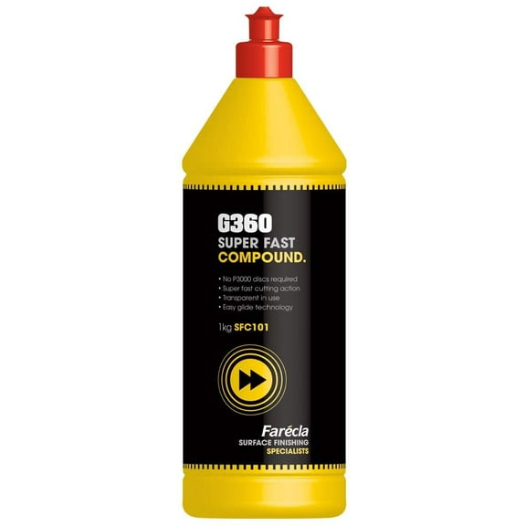 FARECLA G360 Super Fast Compound 1lt Removes Holograms and Swirls Marks (1kg)