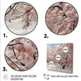thumbnail image 3 of Designart "Snow on Winter Cherry Blossoms in Pink Tree" Floral Framed Wall Art Decor - Traditional Pink Cherry Blossom Hallway Framed Wall Art Decor, 3 of 6