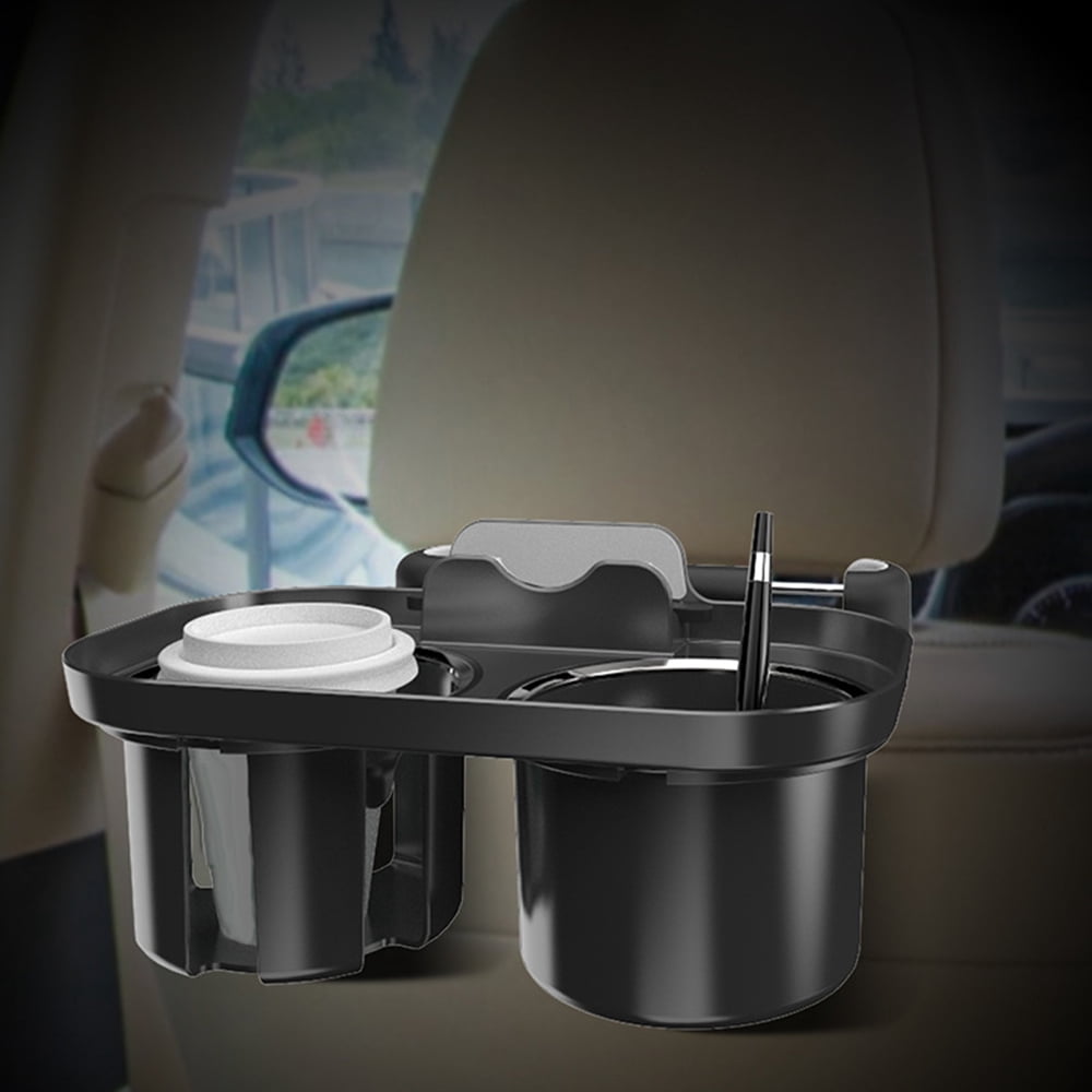 Car Headrest Cup Holder Car Seat Back Organizer Auto Backseat Snack Tray Dual Cup Holder Universal For Motorcycle Boat Truck RV