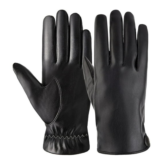 Womens Gloves Gloves Winter Men's Winter Gloves Touchscreen Warm Lined Leather Water-Proof Mittens