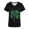 thumbnail image 6 of PNTUTB St. Patrick's Day Women's Fashion Print Casual V Neck Short Sleeve Loose Comfort T Shirt with Pockets, 6 of 6