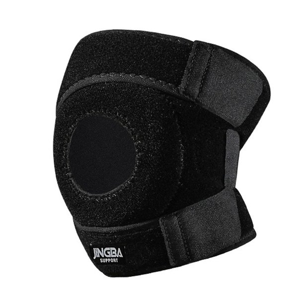 1Pc Knee Stabilizer Elastic Breathable Black Adjustable Compression Knee Support Brace for Workout