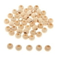 thumbnail image 4 of Cuentas sueltas redondas de madera natural sin pintar, lisas y artesanales para hacer joyas 20 mm, 4 of 8