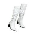 thumbnail image 2 of Slouchy Knee High Boots for Womens Gogo Boots Fashion Classic Pointed Toe Pull On Fall Weather Winter Zipper Boots, 2 of 4