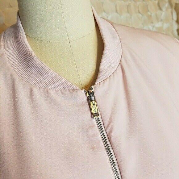 Calvin Klein Blouson Bomber Transparent Rose Blush à Fermeture Éclair