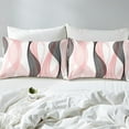 thumbnail image 4 of Erosebridal Futuristic Stripe Sheet Set King, Abstract Geometry Bedding Sets King Size, Modern Fashion Decor, 4 of 7