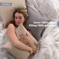 thumbnail image 5 of Leeden Insertos de almohada de 16 x 16 (juego de 2) - Insertos de almohada con funda 100% algodón - Insertos de almohada de sofá interior cuadrados de 16 pulgadas - Par de insertos de almohada decorat, 5 of 5