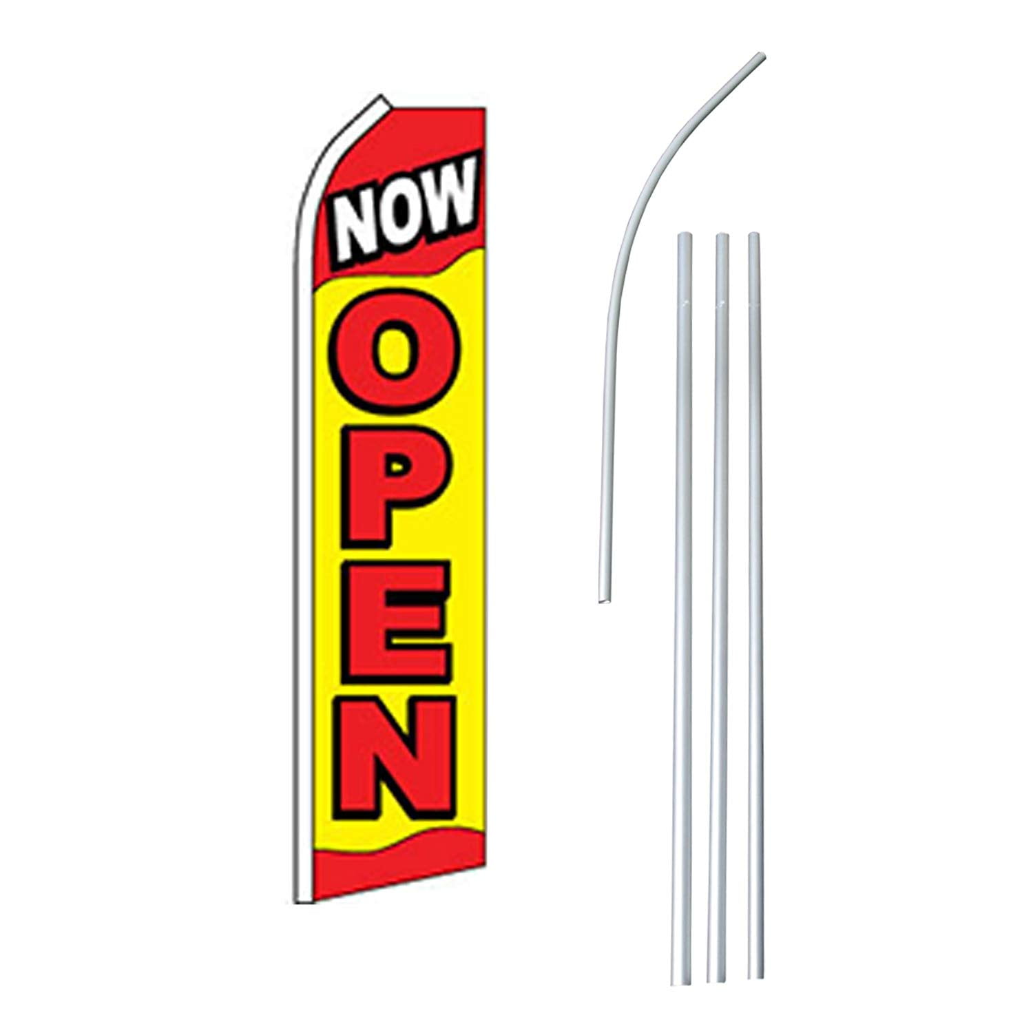 Rentals Flutter Feather Flag Kit Bundle Flag, Pole, /& Ground Mount