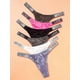 thumbnail image 4 of JUEGE* 6pcs Letter Rhinestone Thongs, Low Waist Stretchy Sports Panties, Women's Lingerie & Underwear, 4 of 5
