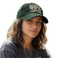 thumbnail image 5 of There's a 99% Chance I Don't Care Dad Hat – Embroidered Distressed Baseball Cap, Funny Sarcastic Adjustable Cap for Men Women, Washed Cotton Unstructured Green One Size, 5 of 8
