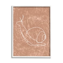 Stupell Industries Snail Line Drawing Animals & Insects Painting White Framed Art Print Wall Art, 24 x 30