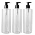 thumbnail image 3 of KAKOWELY 3 Pcs Bouteilles de Lotion Vides 500ml Contenants en Plastique pour Articles de Toilette Réutilisables Émulsion Liquide Savon Contenant sous-Emballage Bouteille d'Émulsion pour Salle de Bain (Style Pompe Aléatoire), 3 of 5