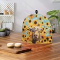 thumbnail image 3 of ZUXONGSY Sunflower Highland Cow Tea Cozy for Teapot Kettle Dust Cover with Hanging Ring Warming Tea Kettle Quilt Fit Tea Breakfast Warmer Cover Not Easy to Pilling and Fade Home Decor, 3 of 7