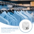 thumbnail image 3 of Uxcell Clothes Hanger Markers Fit Rod Garment Size Tag Hanger Clips Round Color Coding Label for Clothing XL White, 3 of 6