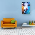thumbnail image 5 of Startonight Canvas Wall Art Abstract - Cow with a Bell, Blue Background Painting - Artwork Print for Bedroom 24" x 36"&nbsp;, 5 of 6