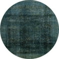 thumbnail image 1 of Ahgly Company Indoor Round Abstract Greenish Blue Green Abstract Area Rugs, 8' Round, 1 of 6