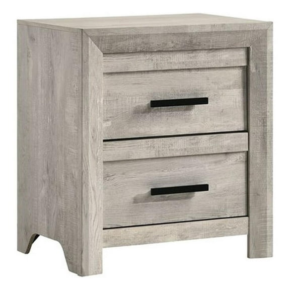 Pemberly Row Modern / Contemporary 2-Drawer Nightstand in White