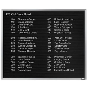 Aarco BOFD3036. Framed Letter Board Message Center