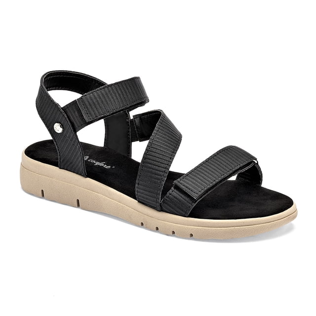 SANDALIA PLANA MORA CONFORT NEGRO 140913