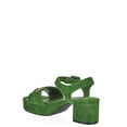 thumbnail image 3 of Jeffrey Campbell Timeless Green Suede Gold Ankle Strap Open Toe Heeled Sandals (Green Suede Gold, 7), 3 of 4
