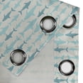 thumbnail image 4 of Ambesonne Ocean Grommet Curtain, Swimming Sharks in Sea, 50" x 72", Turquoise Beige Teal, 4 of 6