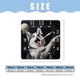 thumbnail image 2 of 10 Inch Wall Clock Battery Operated Square Clock for Office, Kitchen, Outdoor, Living Room,Funny Siberian Husky Dog Creative, 2 of 4