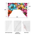 thumbnail image 5 of Bohemia Floral Swag Curtains for Kitchen Summer Abstract Flower Blossom Leaf Watercolor Valances for Windows Rod Pocket Small Window Treatment Short Topper for Cafe Bedroom Bathroom 56x36 Inch, 5 of 6
