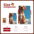 thumbnail image 3 of Pofeuu Blue Sky Cloud Puppy Print Burlap Bags with Drawstrings Drawstring Gift Bags Pouch Bag for Thankgiving Birthday Party Gift Wrapping Treats and Party Favors-Medium, 3 of 9