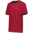 thumbnail image 7 of Augusta Sportswear XXS Boys Short Sleeve Mesh Reversible Jersey Black/Scarlet 1603, 7 of 7