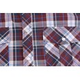 thumbnail image 3 of Men’s Western Short Sleeve Button Down Casual Plaid Pearl Snap Cowboy Shirt (#25 Brown/White, 2XL), 3 of 3