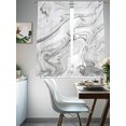 thumbnail image 4 of White Gray Marble Sheer Curtains 72 Inch Length 2 Panels Set, Modern Minimalist Abstract Texture Voile Window Treatment Rod Pocket Curtains Sheers Drapes for Bedroom/Living Room/Kitchen 52"x72"x2, 4 of 7