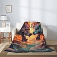 thumbnail image 2 of Throw Blanket for Couch Sofa and Bed, Colorful Wave Dragon Head Super Soft Plush Throw Blanket, Fuzzy Cuteness Comfy Warm Washable Flannel Blanket & Throws for All Season 40"x30", 2 of 5