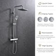 thumbnail image 4 of Dawot Shower Faucet Set 8" Square Shower Head 3 Function Thermostatic Rainfall Shower Faucet Set Handheld Sprayer Tub Spout Polished Chrome with Height Adjustable Slide Bar, 4 of 13