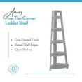 thumbnail image 5 of RiverRidge Amery 5-Tier Tall Corner Storage Ladder Shelf Tower with Display Shelves- Gray, 5 of 8