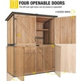 thumbnail image 4 of AIVITUVIN Outdoor Storage Shed Metal Frame Tool Garden Shed with Floor and Lockable Door for Patio Backyard Lawn, 4 of 6