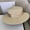 63#Beige, variant on Straw Boater Hat for Women, Wide Brim Flat Top Sun Hat with Pearl Summer Beach Cap Beige One Size