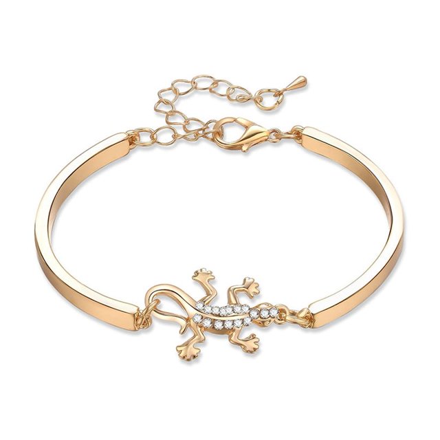 Joyería de pulsera ajustable con patrón de insectos con personalidad de diamantes de imitación de aleación para mujer