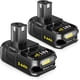 thumbnail image 1 of Repuesto para Batería Ryobi de 18 V, 3,6 Ah, Baterías de Iones de Litio de 18 V, Repuesto para Herramientas Inalámbricas Ryobi de 18 V, P102 P107 P105 P104 P103 P108 Paquete de 2., 1 of 9