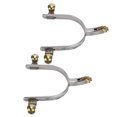 thumbnail image 1 of Horse Spurs, West Cowboy Horse Spurs, With Brass Rowel Belt Button For Horse, 1 of 8