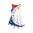 thumbnail image 4 of CCRFTGI America Flag Girls Dresses Size 10-12 Funny American Flag Stars Striped Mini Dress Party Crew Neck 4th of July Sleeveless Girls Clothes Summer Fashion Dresses White 9-10 Years, 4 of 8