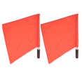 thumbnail image 1 of 2Pcs Referee Official Flags Stainless Steel Pole Sports Competition Linesman Hand FlagRed, 1 of 4