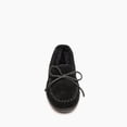thumbnail image 2 of Minnetonka Men's Sheepskin Hardsole Moccasin Slippers, Black, 8.5 M, 2 of 6