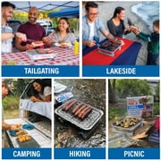Pull Start Fire Single Use Portable Charcoal Grill, Matchless Ignition, Ready in 5 Min, 3 Hour Burn, No Cleanup