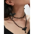 thumbnail image 4 of Top-kevin Gothic Bat Necklaces Moon Cross Necklaces Black Crystal Chain Halloween Black Pendant Choker Halloween Jewelry for Woman, 4 of 8