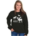 thumbnail image 3 of Funny Meese Moose Animal Humor Sweatshirt for Men or Women Brisco Brands S, 3 of 6
