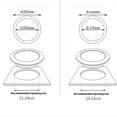 thumbnail image 2 of Langgg Simple Trash Grommet Embedded Countertop Bin Cover 430 Round Small Stainless Steel Recessed Trash 18-19CM, 2 of 6
